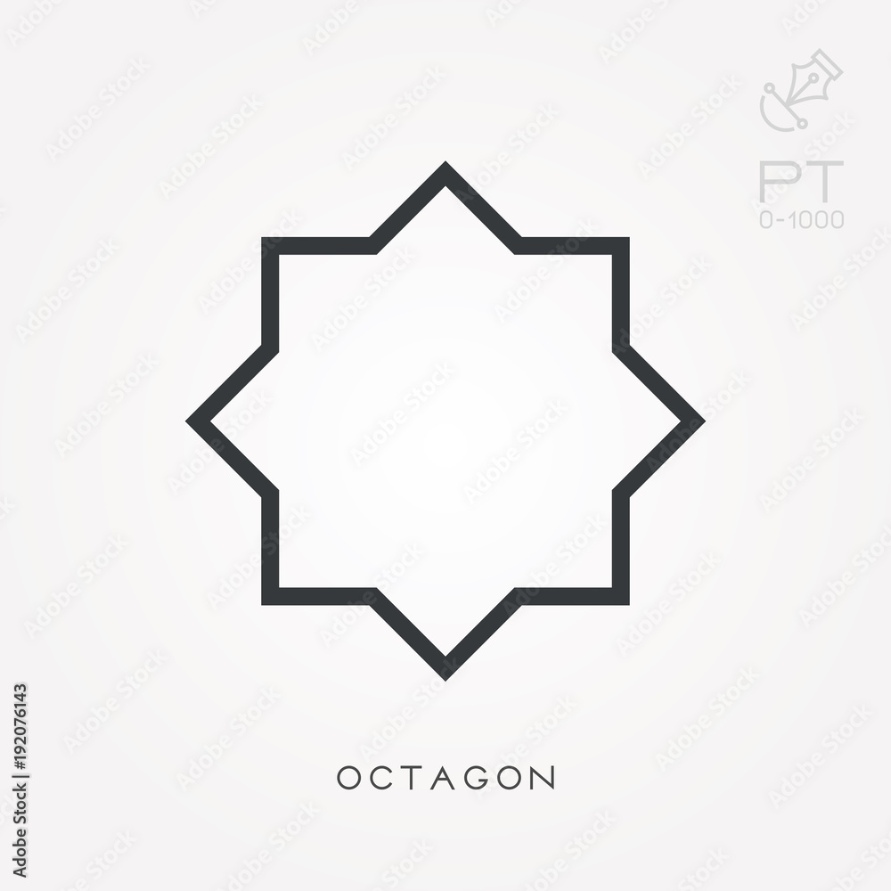 Line icon octagon
