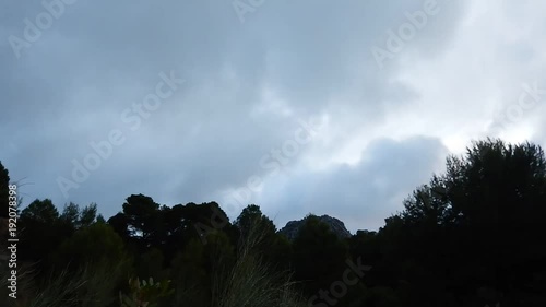 beautiful mountain panorama around el chorro in andalusia in spain