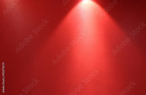 Red wall background with spotlight clean and beautiful color backdrop decorate for Chinese New Year vintage design