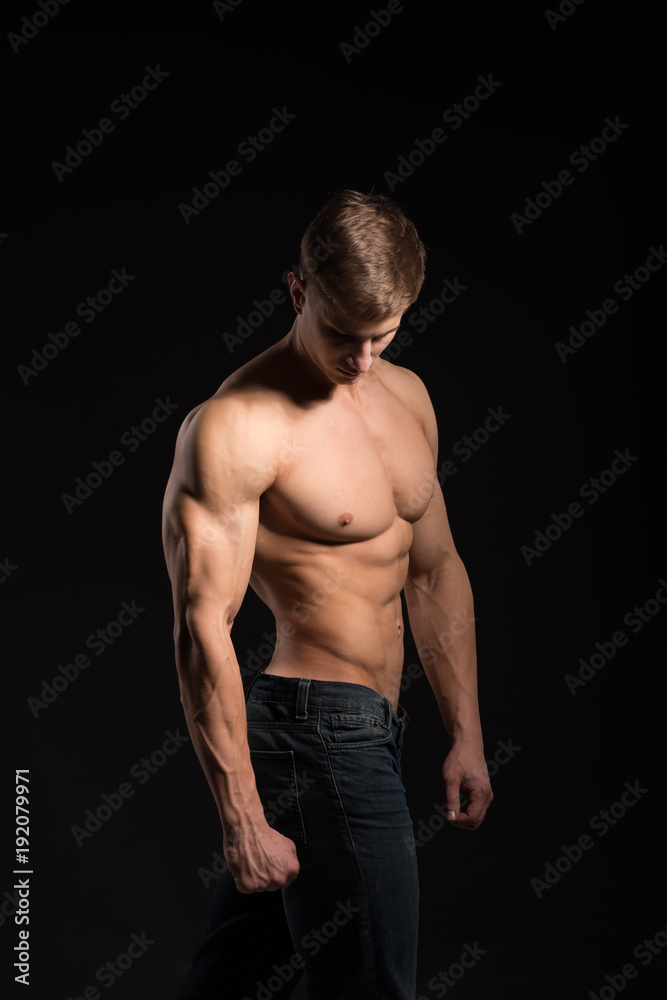 Naklejka premium man with a sporty