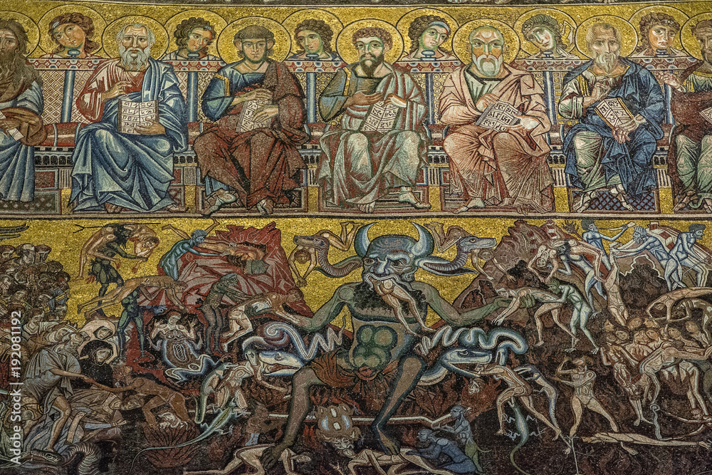 Ausschnitt aus dem Deckenmosaik im Baptisterium San Giovanni in Florenz