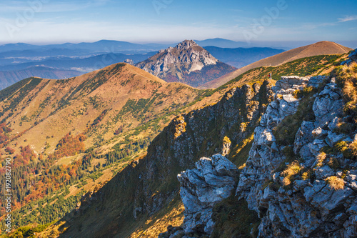 Mountain ridges in the Vratna valley in the national park Mala Fatra, Slovakia, Europe. © Viliam