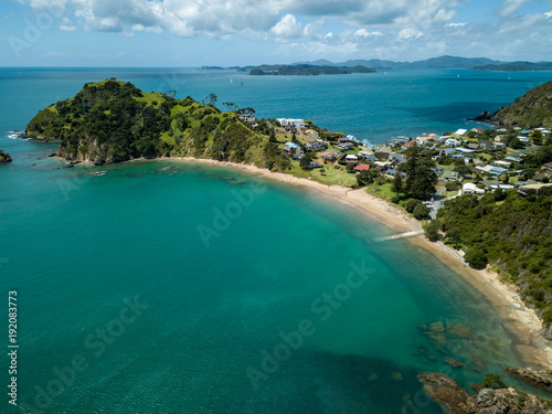 Tapeka Point Beach, Russell New Zealand Bay Of Islands Aerial Point Of View 