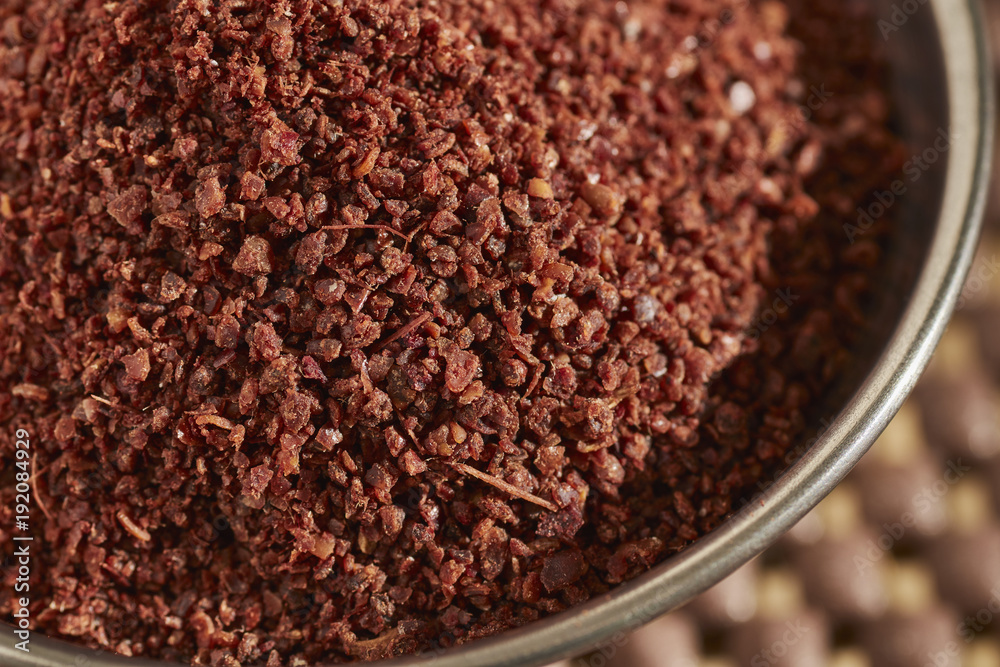 a bit of ground sumac, the classic Middle Eastern spice a bit of ground sumac, the classic Middle Eastern spice