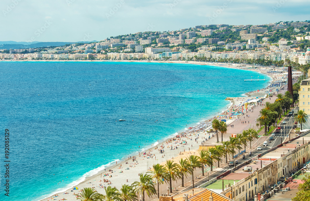 French riviera Mediterranean sea Promenade des Anglais Nice