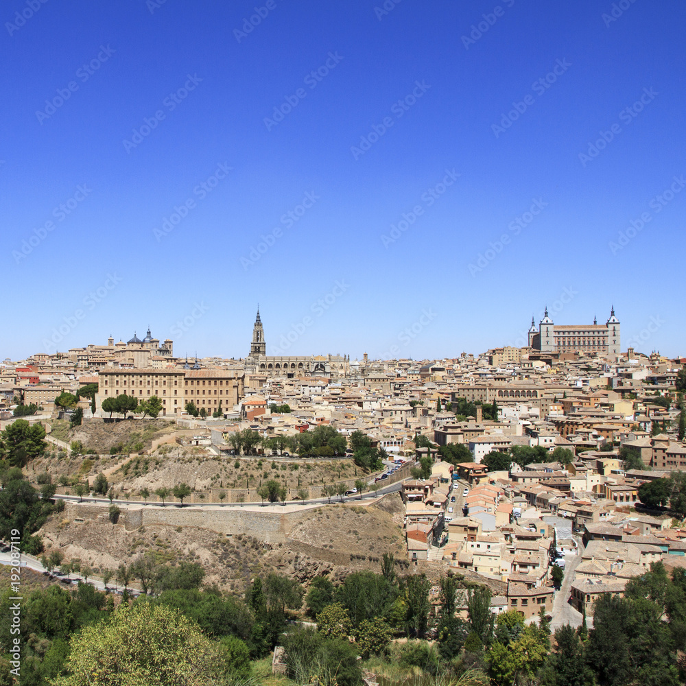Toledo old historical city. Landscape. Spain.