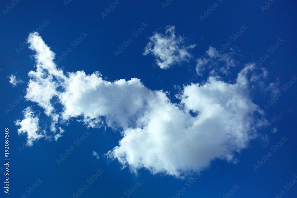 Fluffy cloud in the blue sky. Fluffy cloud in the blue sky.