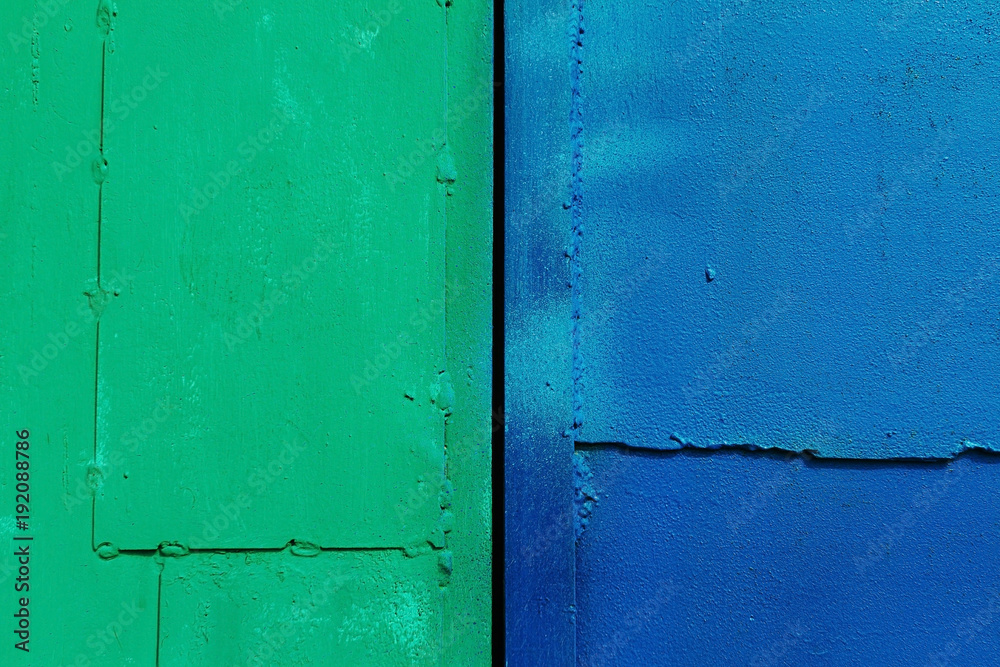 Green and blue colored metal background Green and blue colored metal background