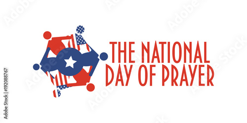 Vector banner for The National Day of Prayer, an annual day of observance designated by the United States Congress.