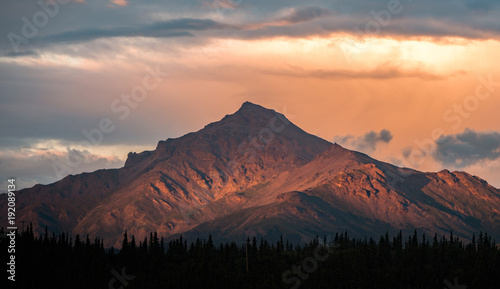 Alaskan Mountain Sunset
