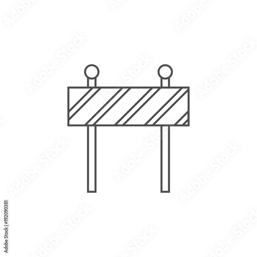 road barrier icon. Element for mobile concept and web apps. Thin line  icon for website design and development, app development. Premium icon