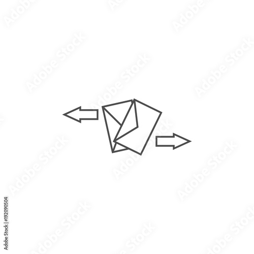 sending and receiving letters icon. Element for mobile concept and web apps. Thin line  icon for website design and development, app development. Premium icon
