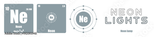 Periodic Table of element group VIII The noble gases Neon