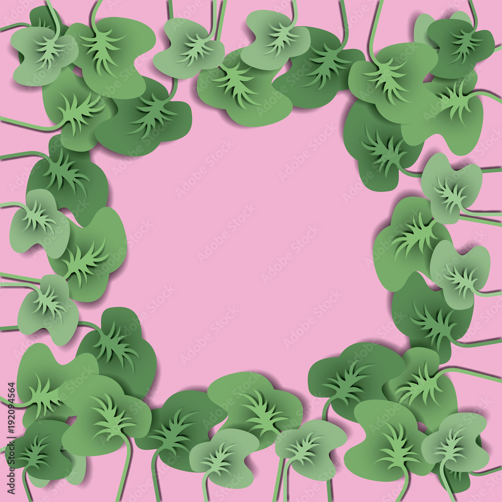 cute leafs decorative frame vector illustration design cute leafs decorative frame vector illustration design