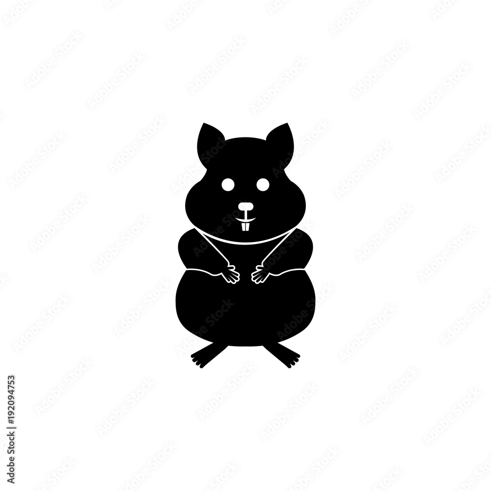 silhouette of a hamster icon. Element of pet for mobile concept and web apps. Icon for website design and development, app development. Premium icon