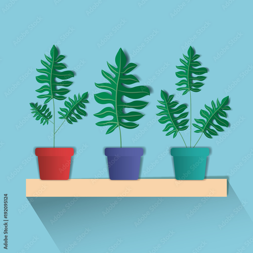 Fototapeta premium paper flower digital craft vector illustration design