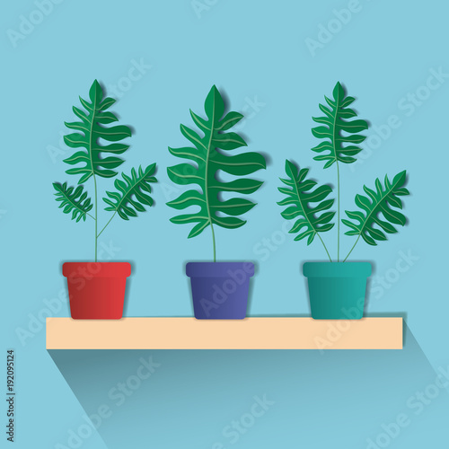 paper flower digital craft vector illustration design