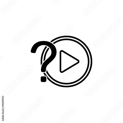 unknown video player icon. Element of video player for mobile concept and web apps. Thin line icon for website design and development, app development. Premium icon
