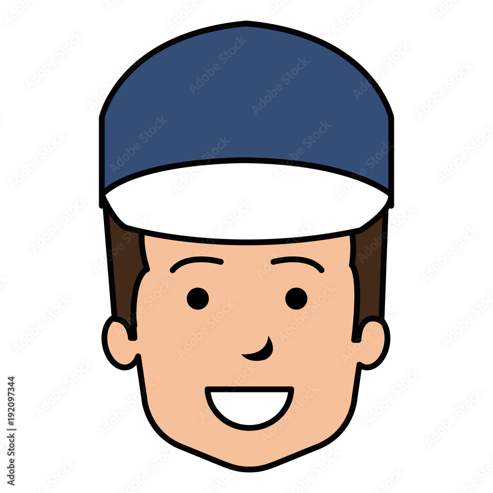 delivery worker head avatar character vector illustration design delivery worker head avatar character vector illustration design