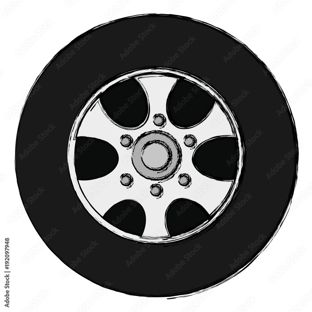 car wheel isolated icon vector illustration design