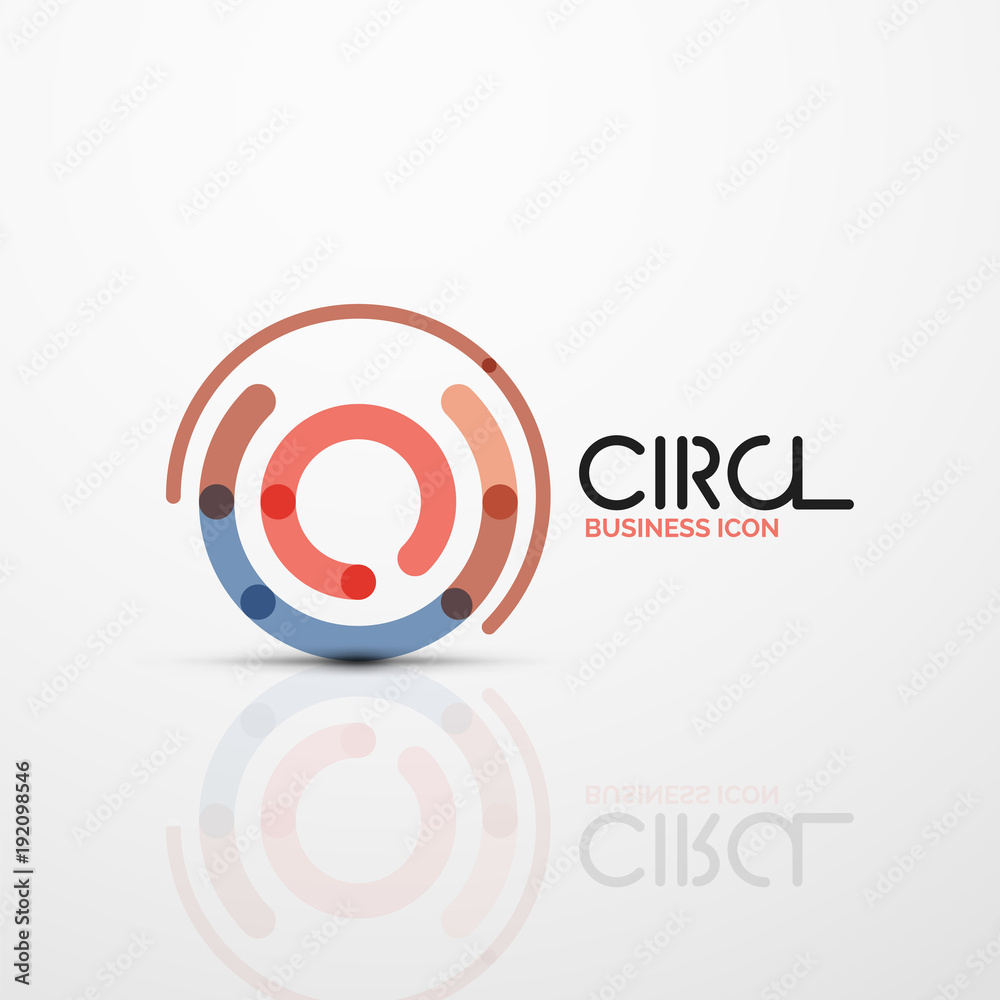 Abstract swirl lines symbol, circle logo icon Abstract swirl lines symbol, circle logo icon