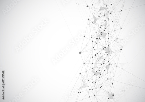 Abstract geometric Polygonal Space Background with Connecting Dots and Lines. Vector illustration