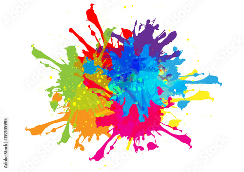 abstract vector splatter color design. illustration vector color design