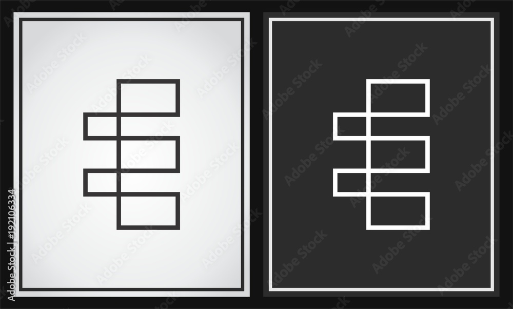 letter E font architecture logo letter E font architecture logo