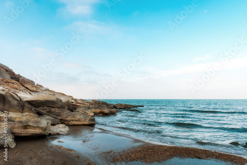 Seaside, rocks on shore