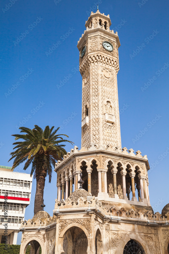 Clock tower on Konak Square, Izmir, Turkey