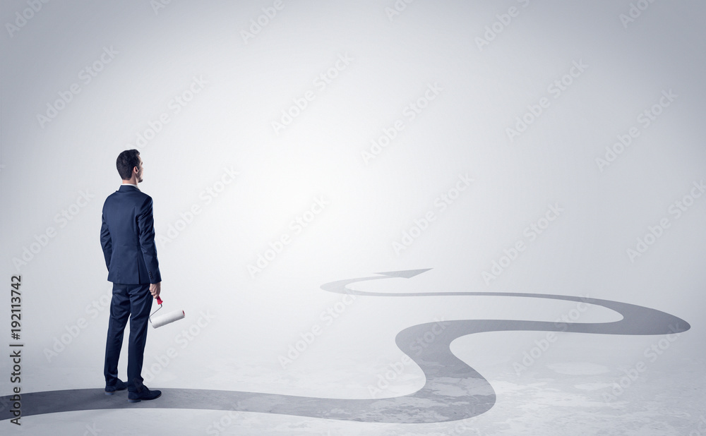 Fototapeta premium Man on the direction of success