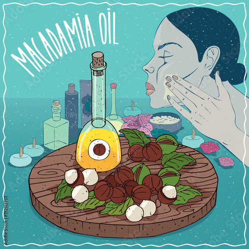 Macadamia oil used for skin care