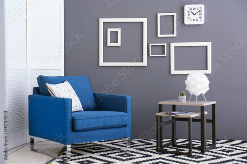Trendy room interior with m...