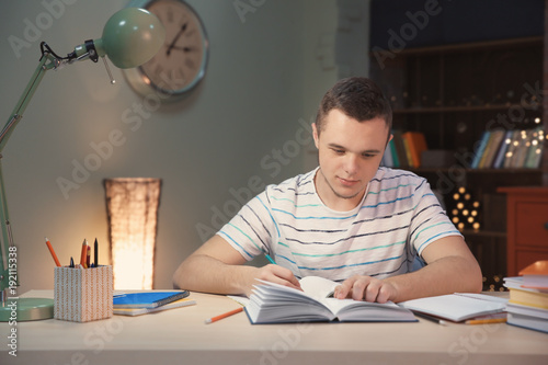 Student doing homework indo...