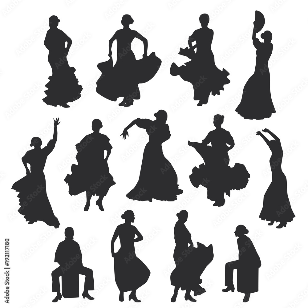 Girl Dancer Flamenco Dance Pose Hands Stock Vector (Royalty Free)  1372479761 | Shutterstock