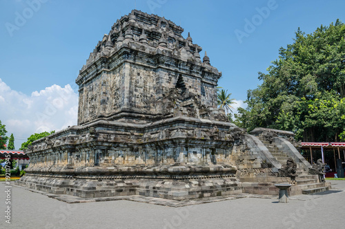Mendut is a buddhist temple located near Borobudur temple in Central Java, Indonesia
