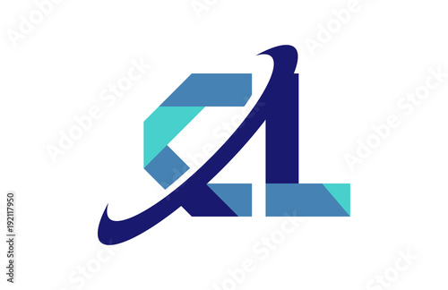 CL Ellipse Swoosh Ribbon Letter Logo 
