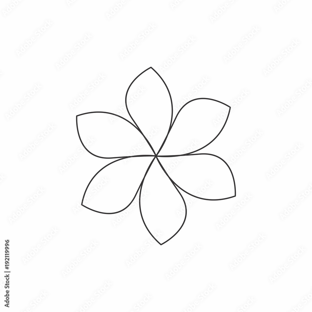 abstract floral line art ornament vector abstract floral line art ornament vector