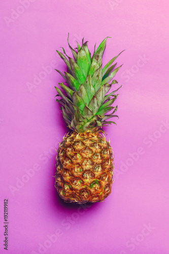 pineapple on colored paper