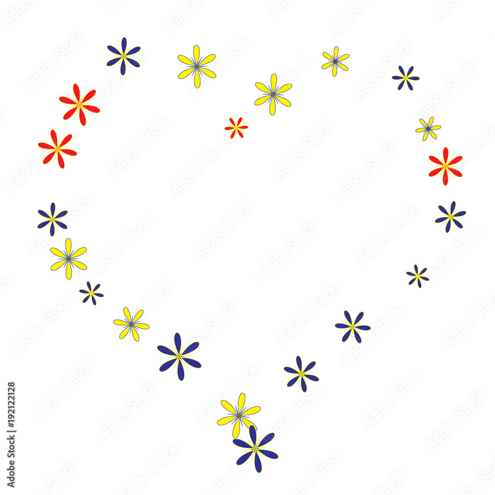 Cute Floral Pattern with Simple Small Flowers for Greeting Card or Poster. Naive Daisy Flowers in Primitive Style. Vector Background for Spring or Summer Design.
