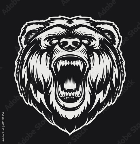 Vector Roaring Bear