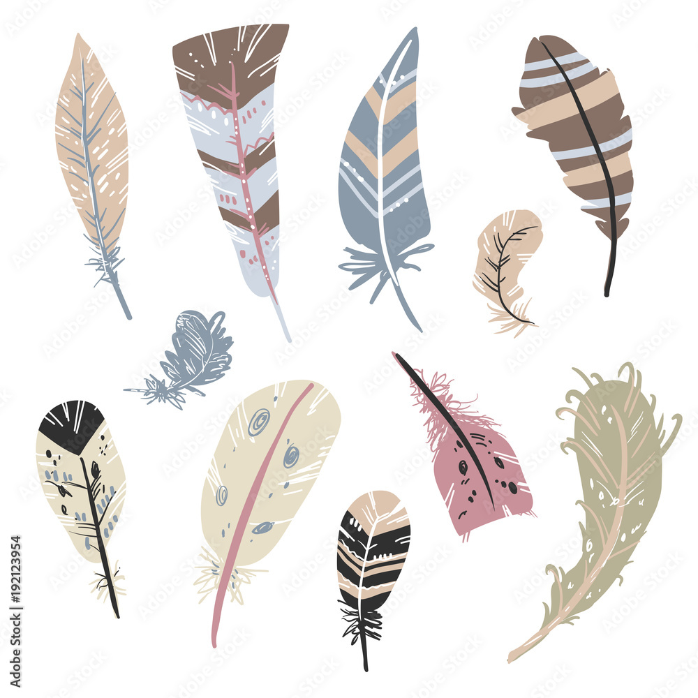 Tribal Feathers Vector Set Tribal Feathers Vector Set