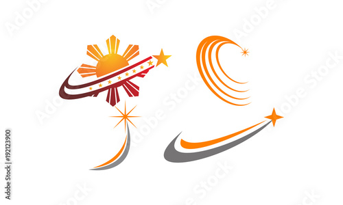 Star Swoosh Template Set