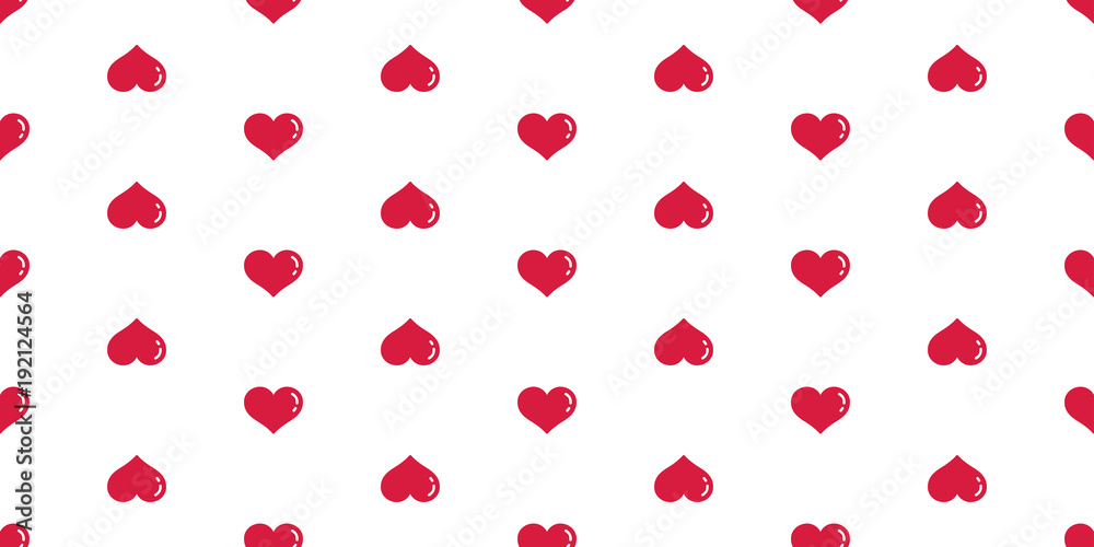 heart Seamless pattern vector valentine isolated bubble cartoon doodle  wallpaper background red Stock Vector | Adobe Stock