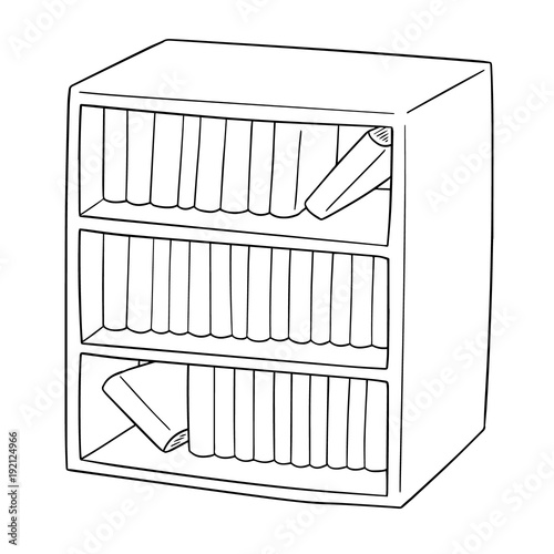 vector of bookshelf
