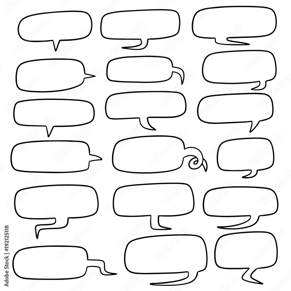 Obraz premium vector set of speech bubbles
