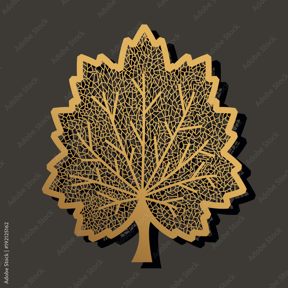 Maple leaf laser cut. Template design for paper, metal, wooden, wallpaper,  background. Vector illustration design. Stock Vector | Adobe Stock