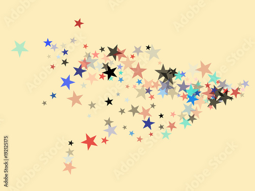 American Patriotic Deign, Vector Blue, Red, White Stars Confetti. Labor, Independence, Memorial Day, 4th of July Election Frame. American Patriotic Design, UK, Australia Freedom Falling Stars Texture.