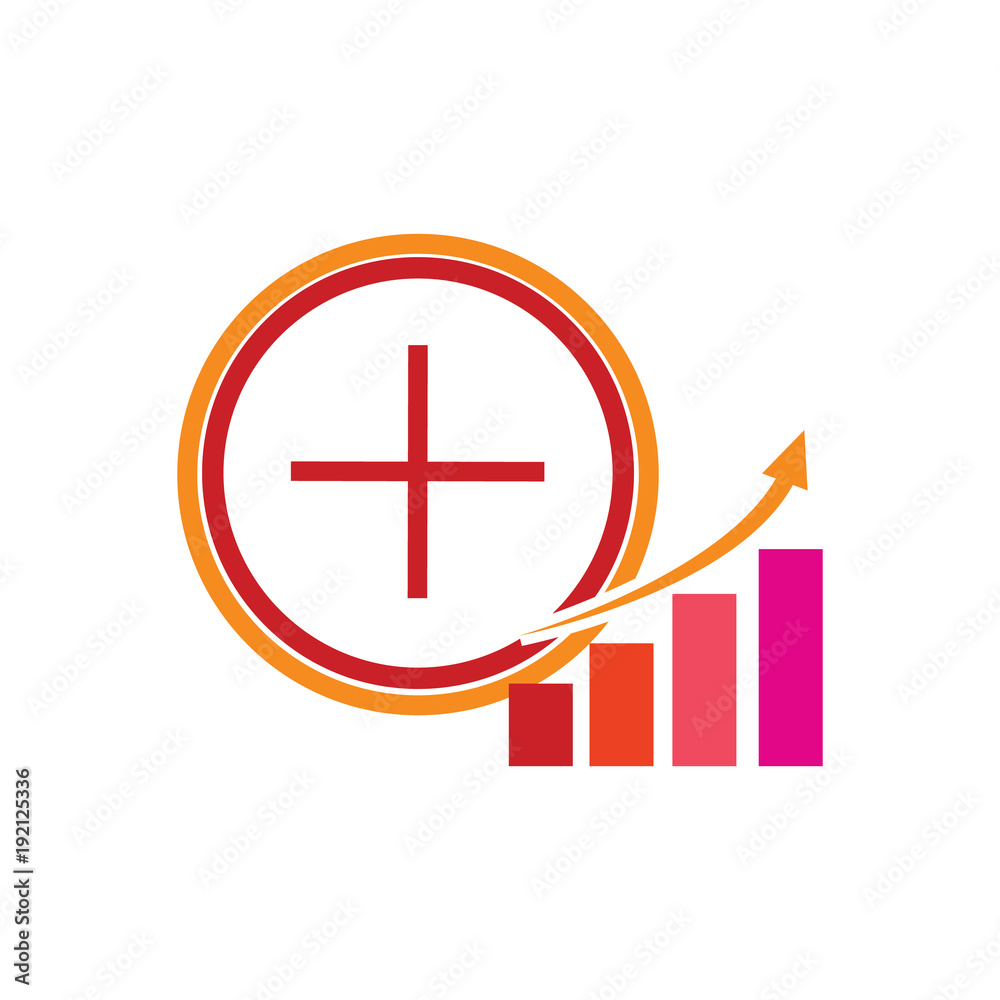 Obraz premium Graph Target Logo Icon Design