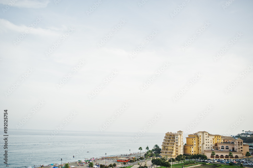 Breathtaking view at the small mediterranean town with beaches by the sea. Breathtaking view at the small mediterranean town with beaches by the sea.